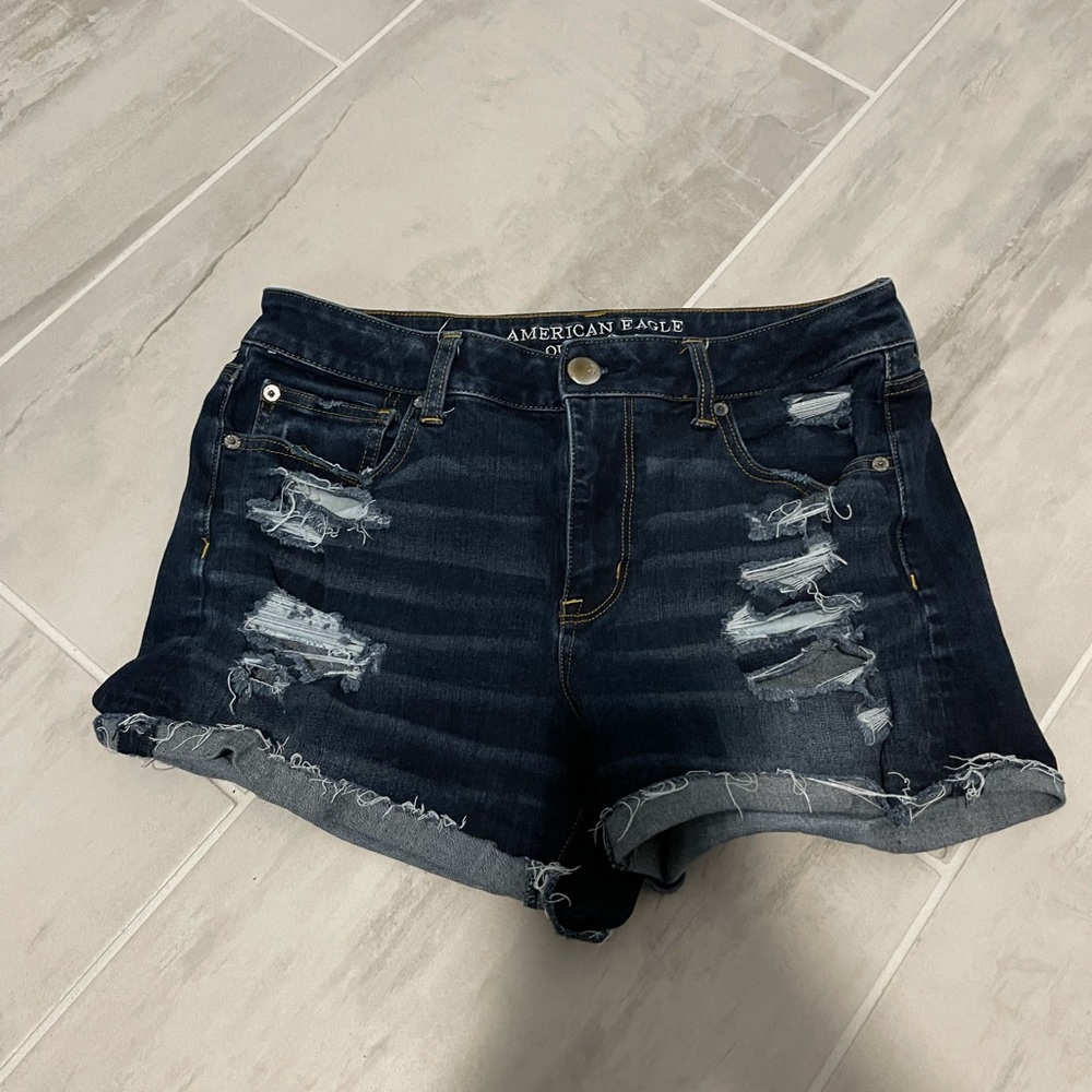 American Eagle Hi-Rise Shortie Jean Shorts